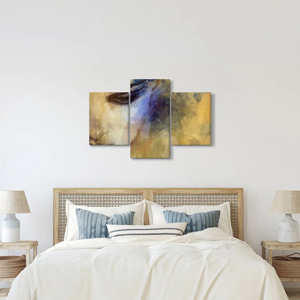 Kép - női portré, rajz (90x60 cm)