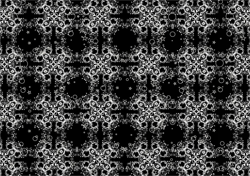 Fotótapéta Fekete-fehér geometria absztrakt dísz 416x254 +ragasztó