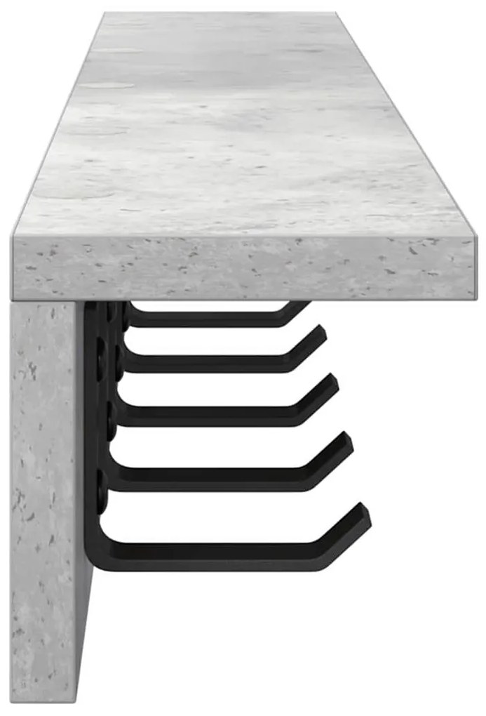Fali Kabáthorog Beton szürke 80 x 10.5 x 10.5 cm Faanyag
