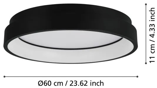 Eglo 900067 - LED RGBW Dimmelhető mennyezeti lámpa MARGHERA-Z LED/26W/230V