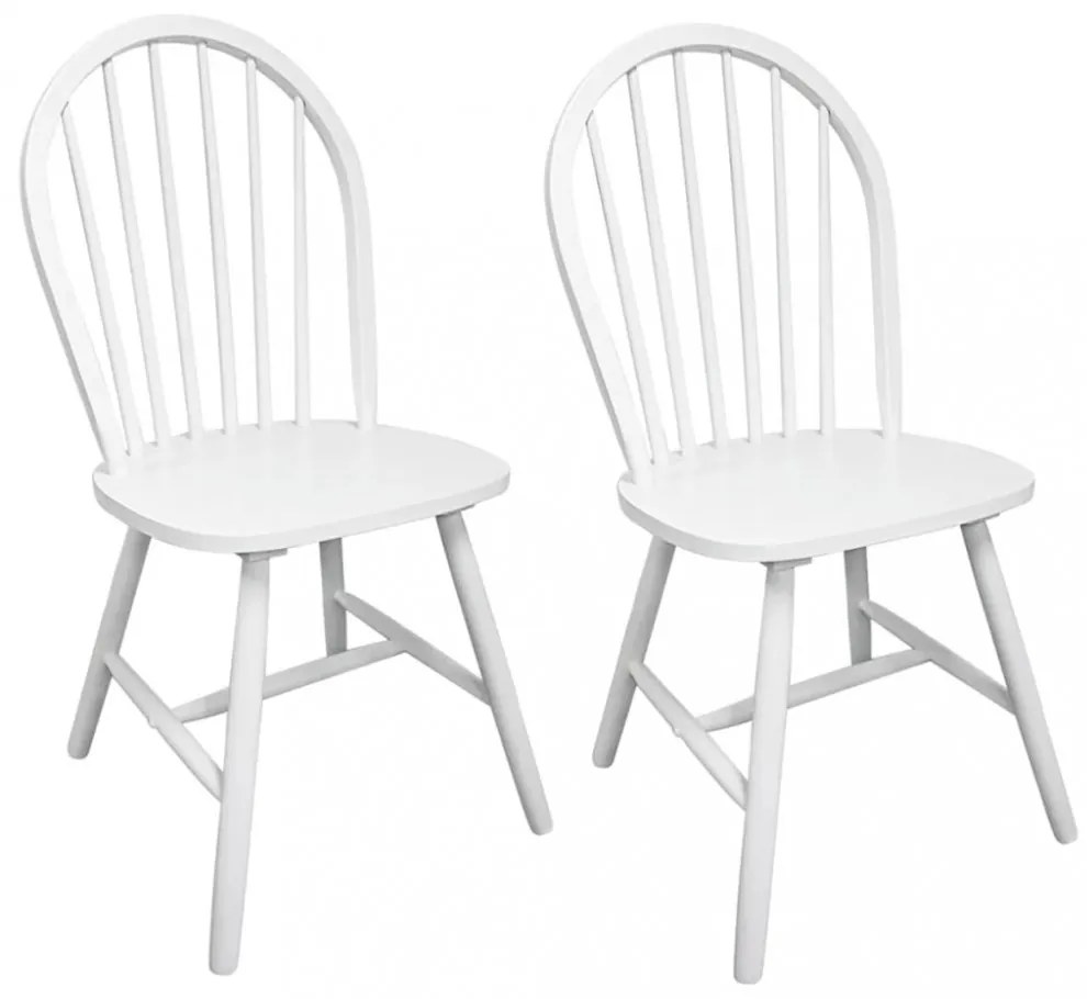 2 darab fehér tömör gumifa étkezőszék