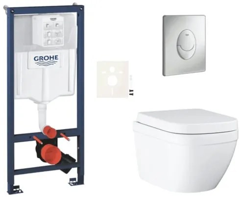 Fali WC-garnitúra világos falakra / falra szerelhető GROHE Euro Ceramic SIKOGRSEUSAP00