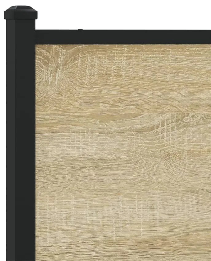 sonoma tölgy színű fém ágykeret matrac nélkül 100 x 200 cm