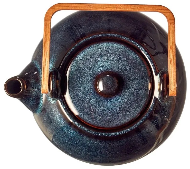 Sötétkék kerámia teáskanna szűrővel 1,2 l Gastro Blue – Bitz