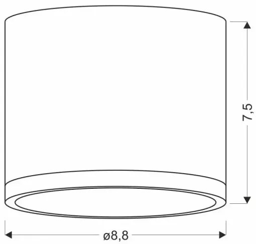 LED spotlámpa TUBA LED/9W/230V fekete/arany