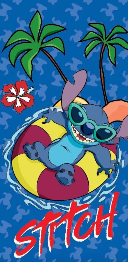 Disney Lilo és Stitch, A csillagkutya Summer Splash fürdőlepedő, strand törölköző 70x140 cm (Fast Dry)