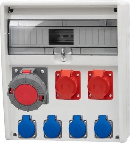 17M Ulisse kapcsolószekrény 2x32A/5P, 63A/5P, 4x230V IP65