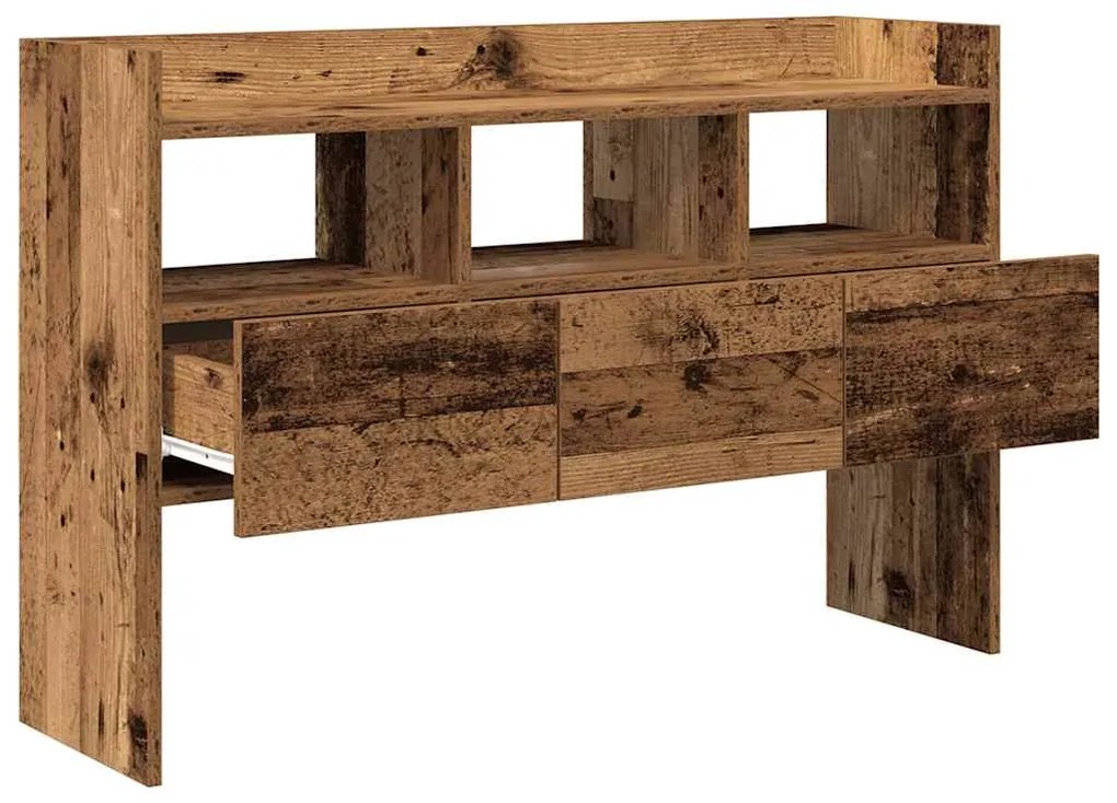 komód Régi fa 105x30x70 cm Gépelt fa