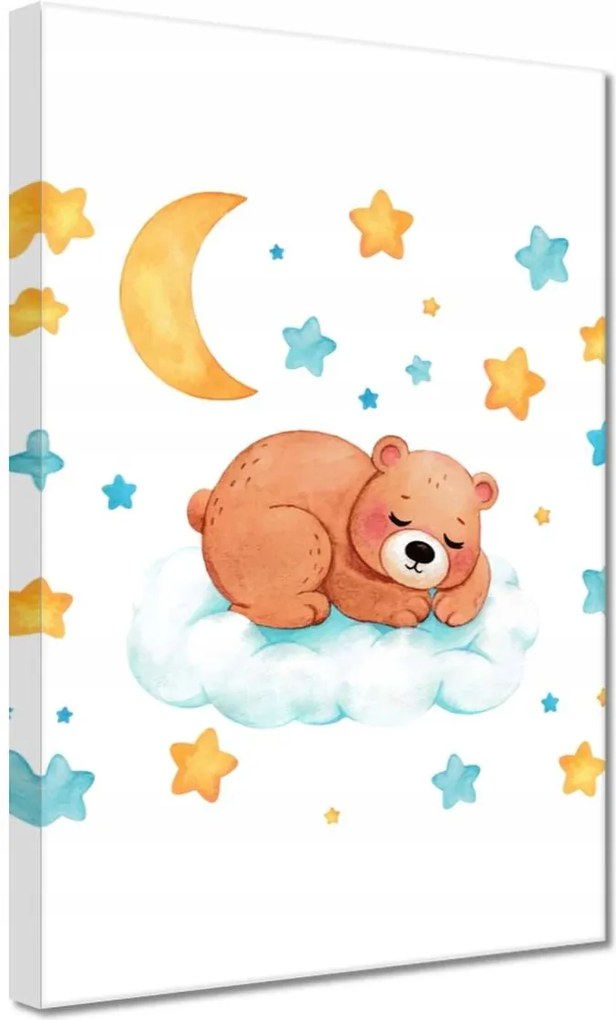 Vászonkép 20x30 Aranyos mackó elment aludni