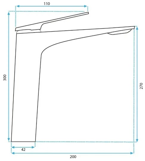 REA-B0493 - AVALON 30 cm-es mosdócsaptelep, szálcsiszolt réz