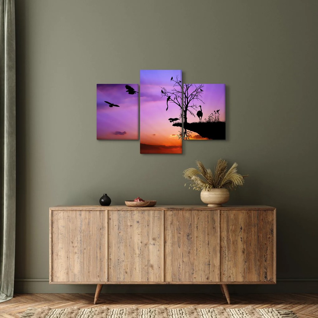 Kép - Állatok sziluettek (90x60 cm)