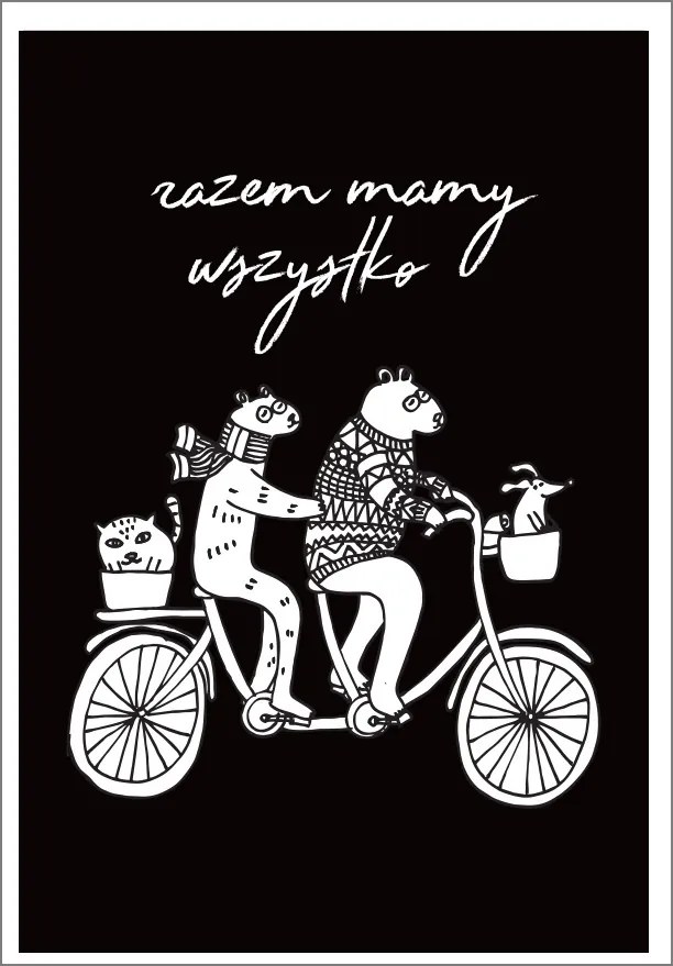 Poszter Keret Nélkül Valentin napi ajándék Család Együtt P2605_30x40