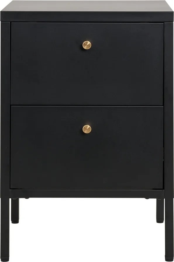 Fekete fém éjjeliszekrény Dalby – House Nordic