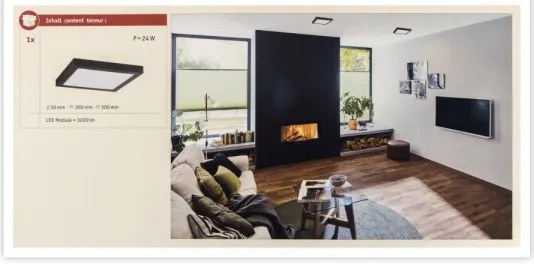 Paulmann 71026 - LED/22W Mennyezeti lámpa ABIA 230V fekete