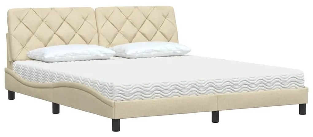 ágy matraccal krém 180x200 cm szövet