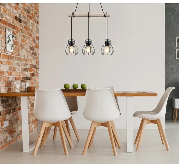 Globo 15326-3H - Csillár zsinóron MINA 3xE27/40W/230V