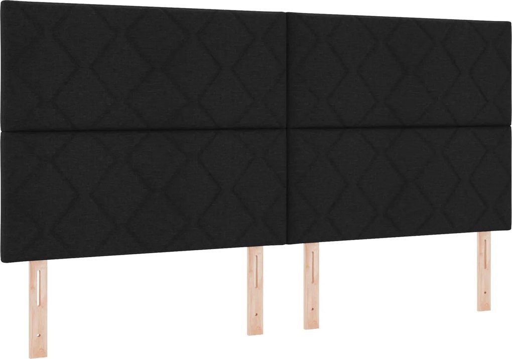 vidaXL Fejtámla Fekete 200 cm szövet