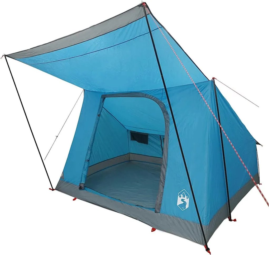 vidaXL Kempingssátor tetővel tárolóval Kék 282 x 225 x 154 cm taft