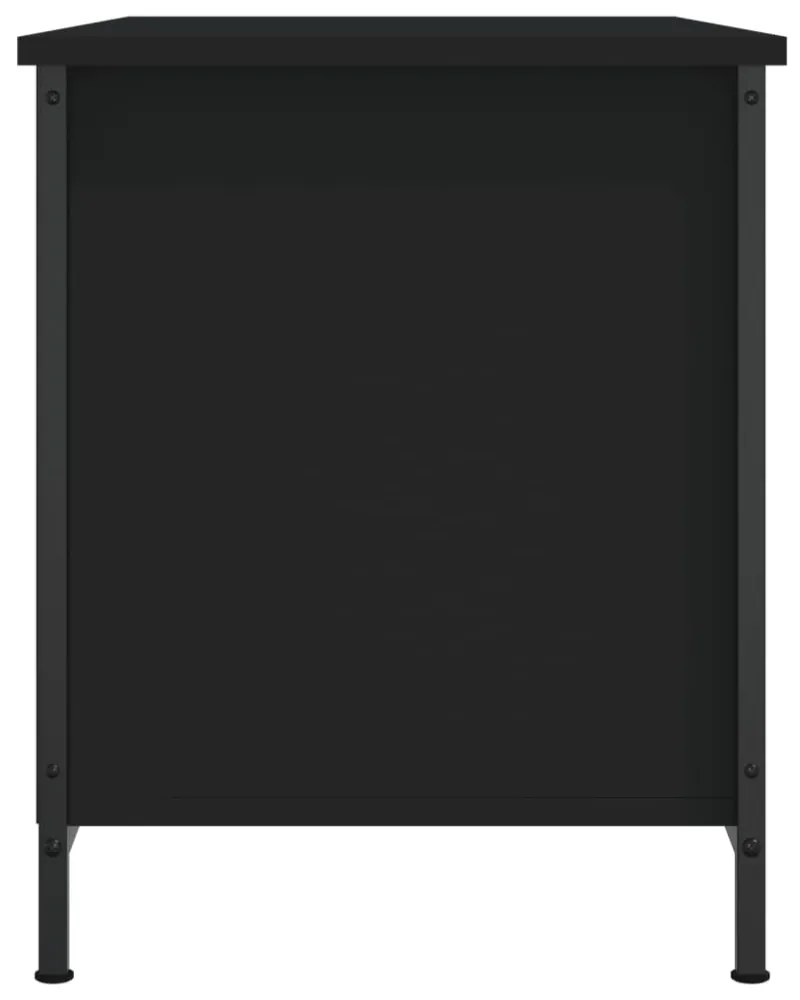 fekete szerelt fa TV-szekrény 80x40x50 cm
