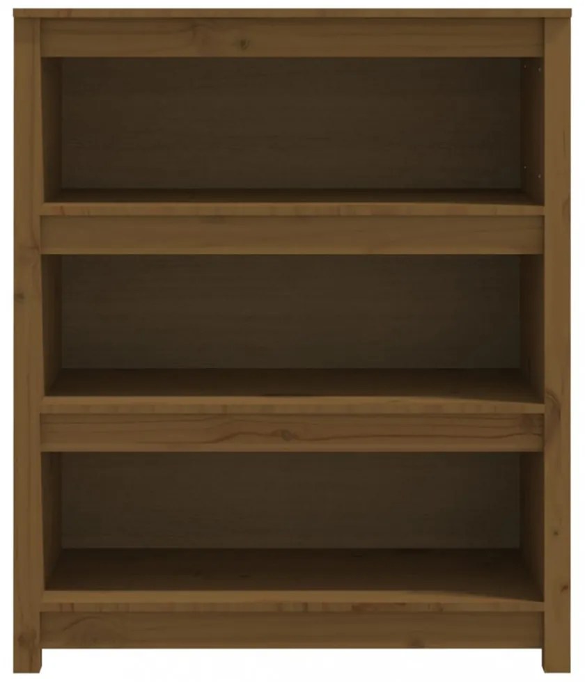 mézbarna tömör fenyőfa faliszekrény 80x35x97 cm