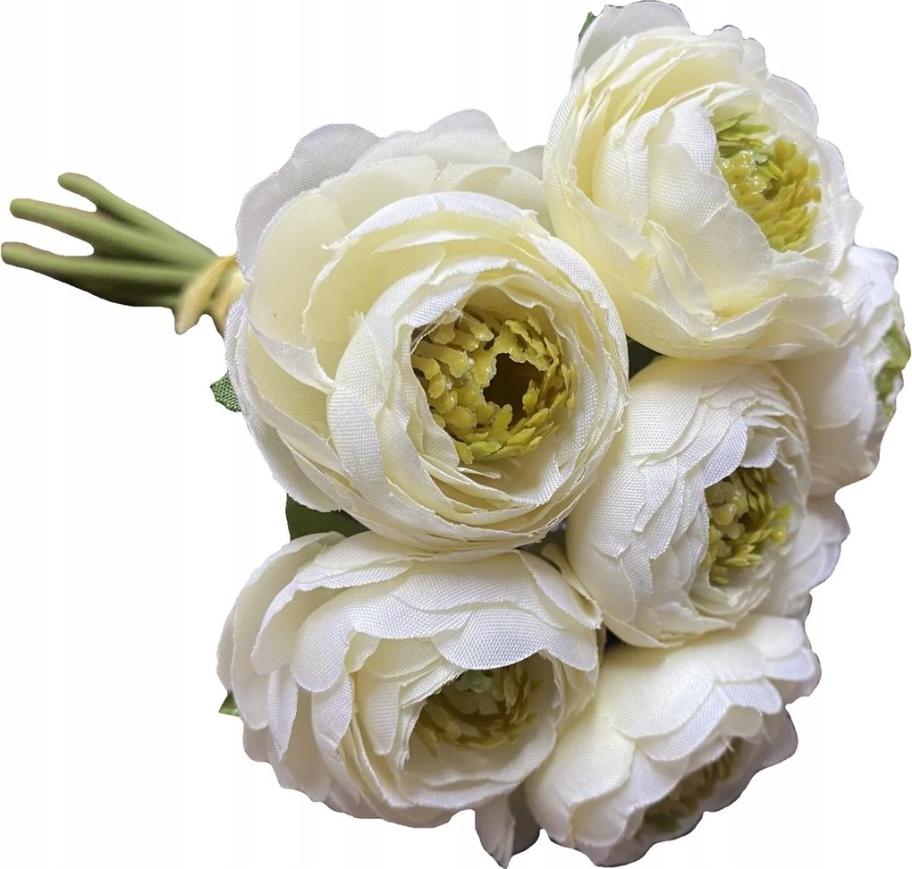 Krémszínű Kaméleon 01 Művirág, Csokor, Szár, Dekorációs Nádakhoz