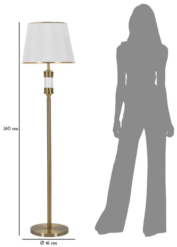 Állólámpa fehér ø 41x160cm