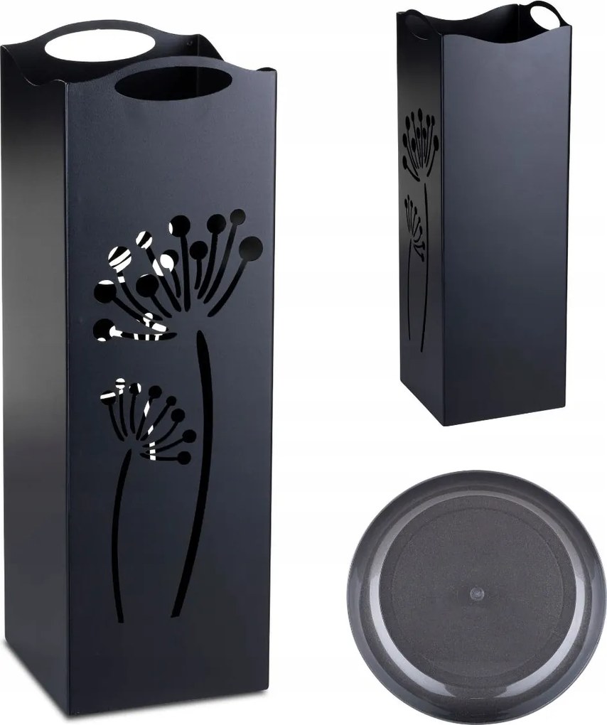 Esernyőtartó Állvány előszobába fém Loft 60cm esernyő csepegtetővel