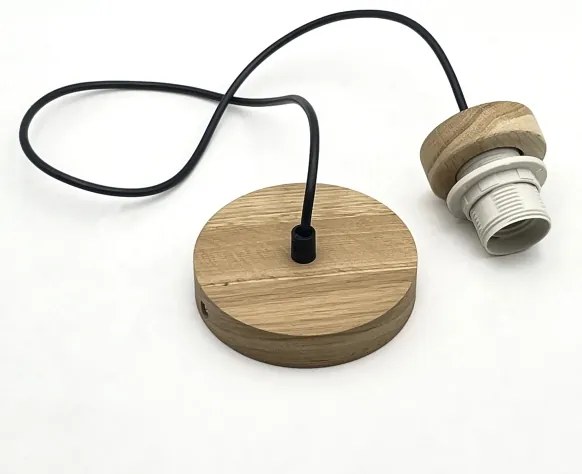 Brilagi - LED Csillár zsinóron ANTHONY 1xE27/60W/230V tölgy/barna