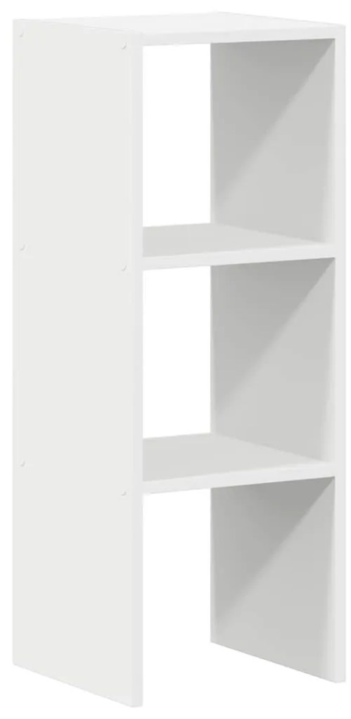 fehér színű szerelt fa könyvespolc halmozható 30 x 30 x 80 cm