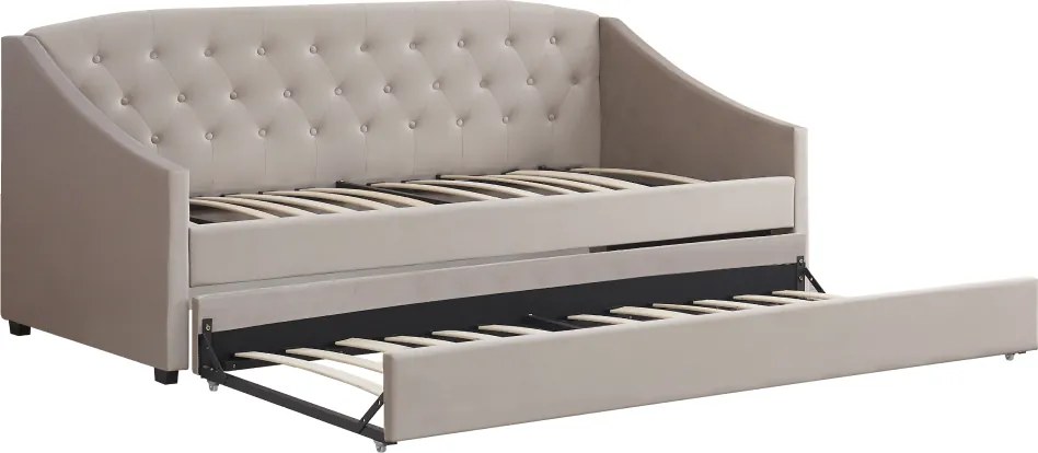 Kihúzható ágy, barnásszürke Taupe, ALODA