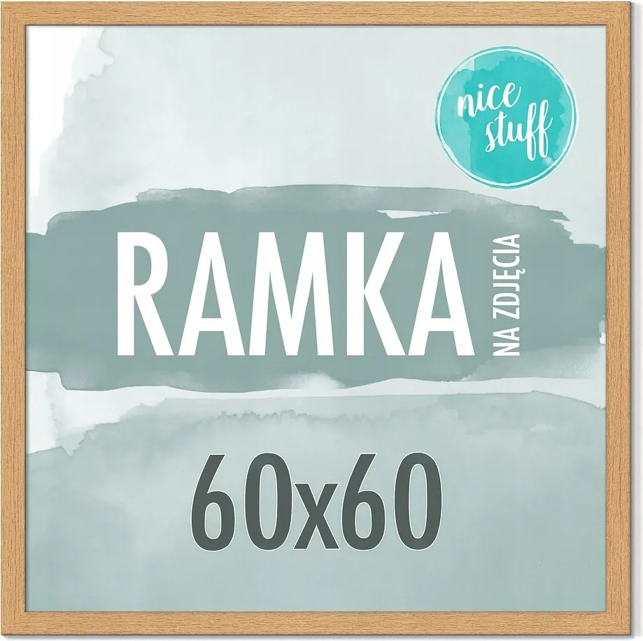 Képkeret 60x60 Képkeret Négyzet Fa utánzat Mdf Barna