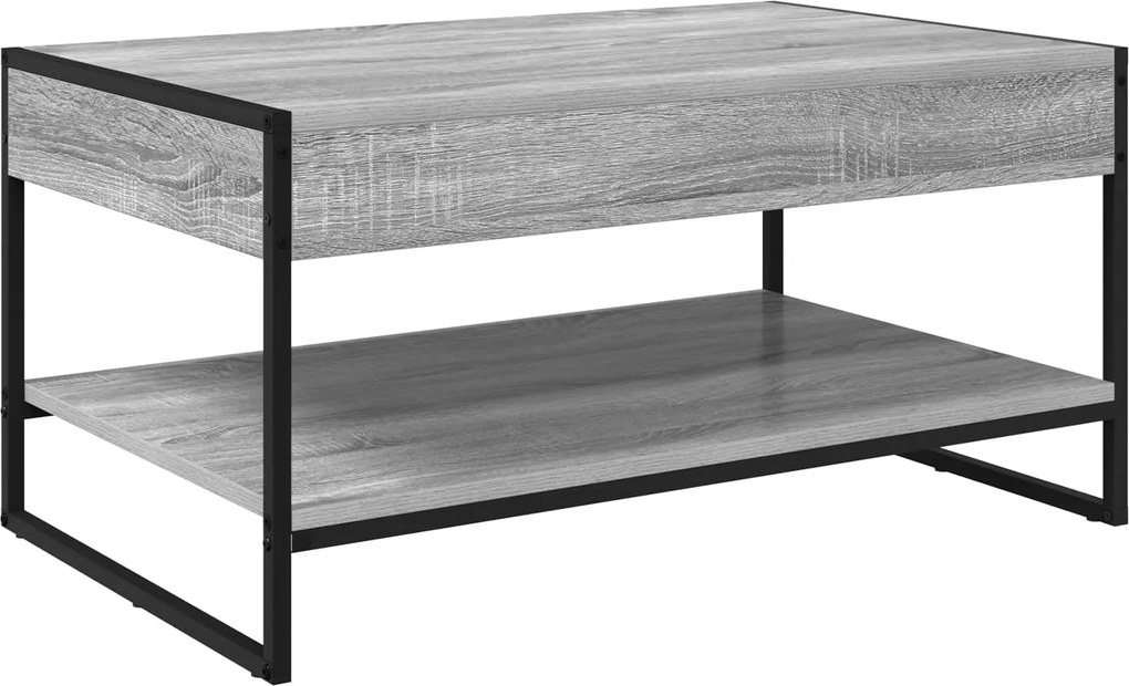 vidaXL Dohányzóasztal Szürke Sonoma 80 x 50 x 40 cm Faanyag