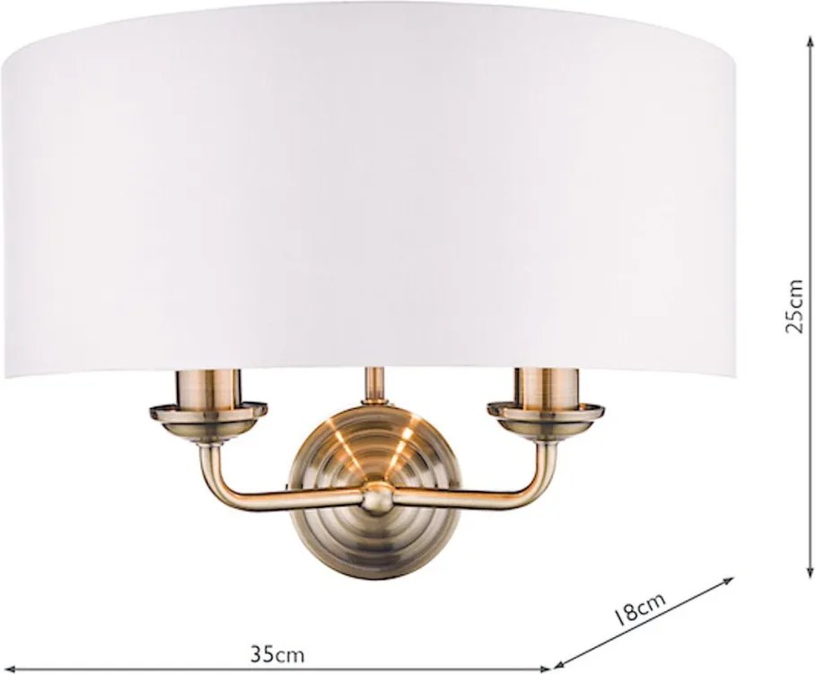 Laura Ashley Sorrento 3727850-Q Fali lámpa 2x40W/E14 IP20