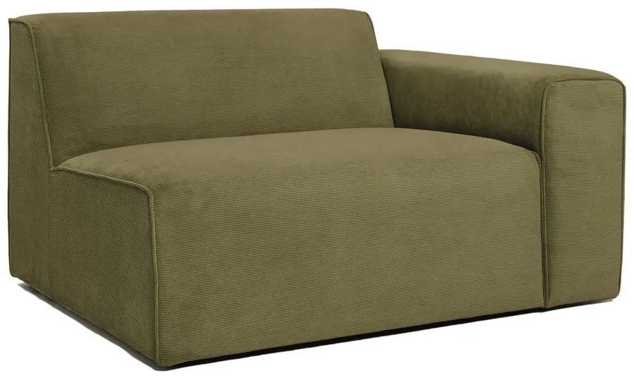 Sting zöld kordbársony kanapé modul, jobb oldali - Scandic