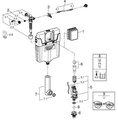 GROHE 38661000 - Öblítőtartály GD 2