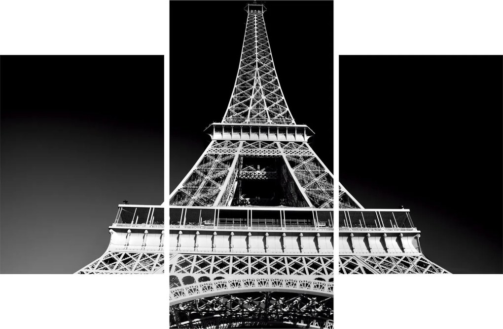 Kép - Eiffel-torony, fekete-fehér (90x60 cm)