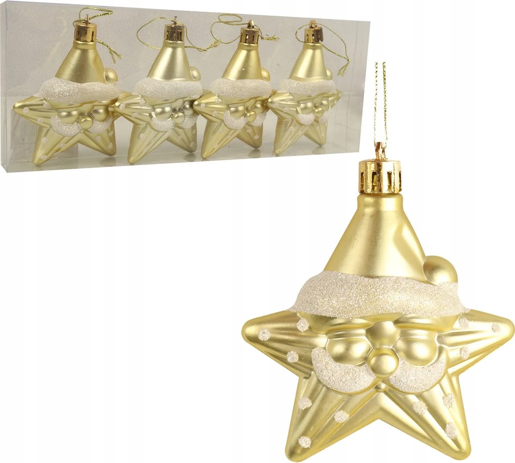 KPL.4 Műanyag Bomba csillag arany díszítéssel