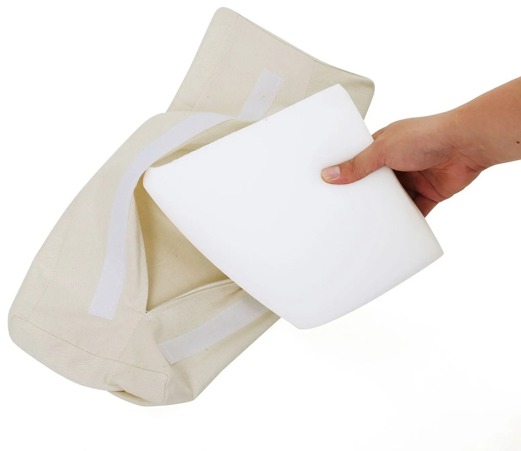 Hintaszék, nyírfából készült pihenő fotel, bézs