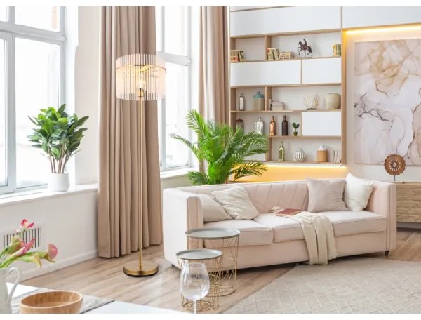 Globo 15698SM - Állólámpa GORLEY 1xE27/60W/230V arany