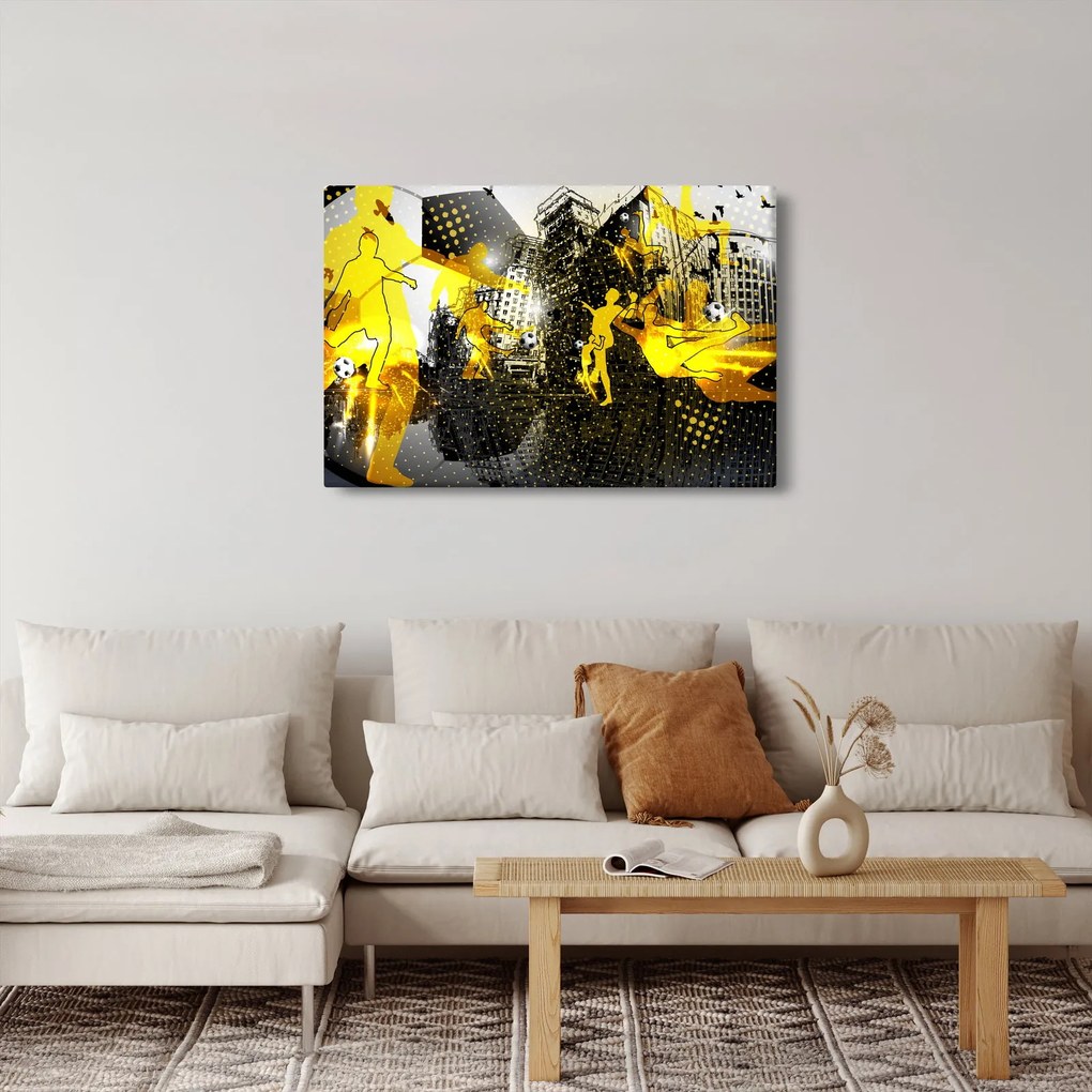 Kép - Foci a nagyvárosban (90x60 cm)