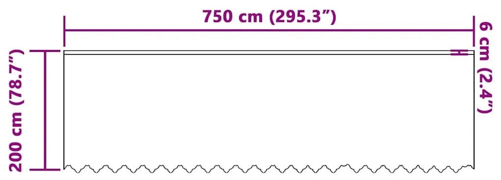 Függönyök függönyökkel Fehér 750 x 200 cm Poliészter