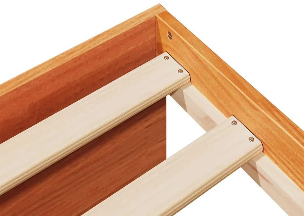 kanapéágy ágy matrac viaszbarna 100x200 cm tömör fa fenyőfa