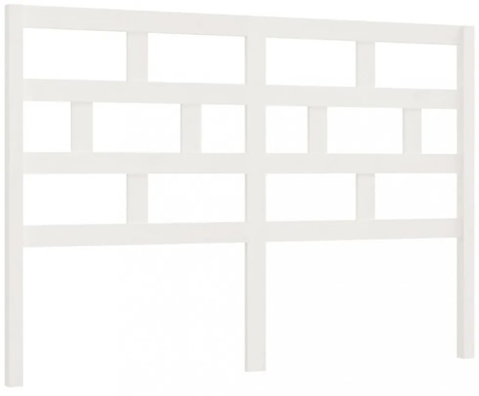 fehér tömör fenyőfa ágyfejtámla 146 x 4 x 100 cm