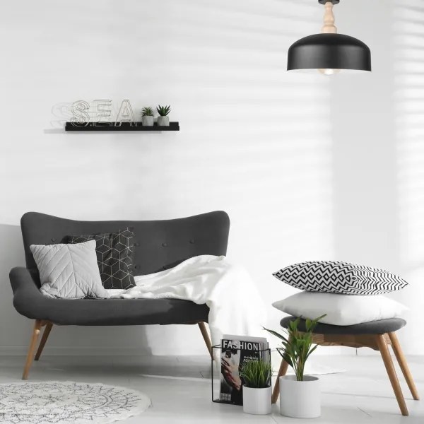 Felületre szerelhető csillár RINA 1xE27/15W/230V fehér/bükkfa