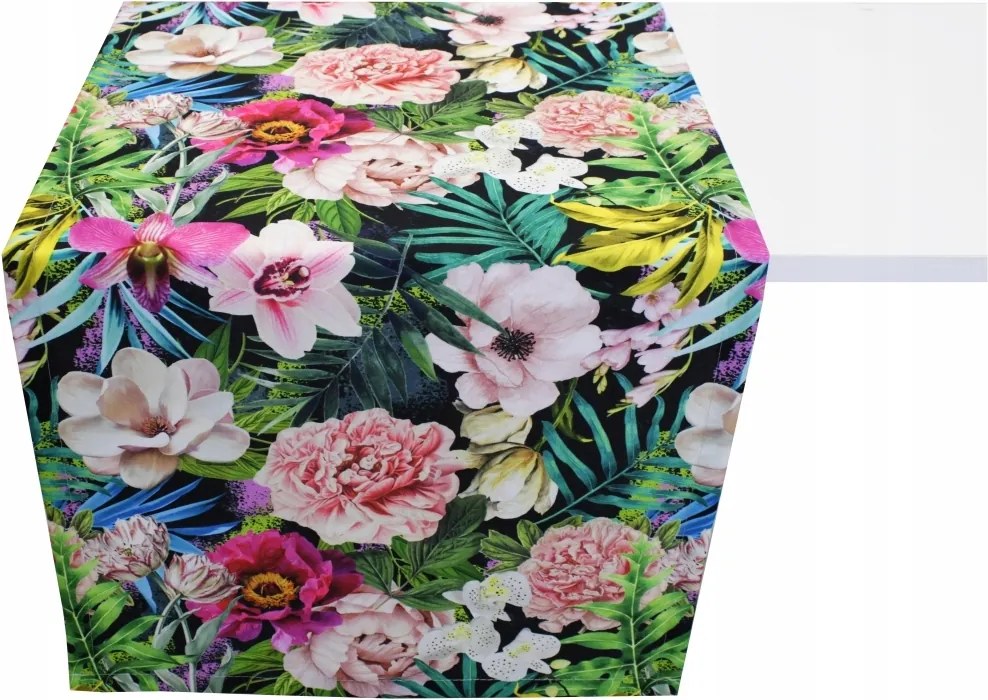 Dekorációs Futófelület Asztalra Bazsarózsa Sötét 40x140