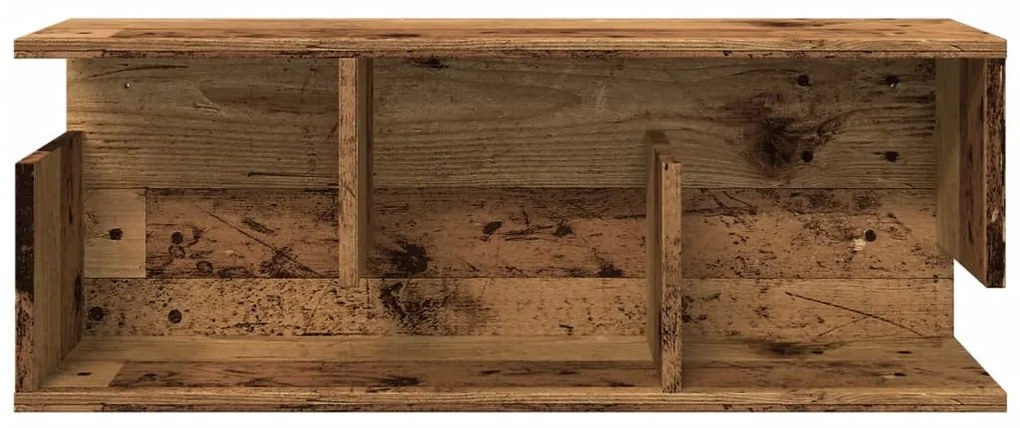 antik fa színű szerelt fa faliszekrény 80 x 20 x 30 cm
