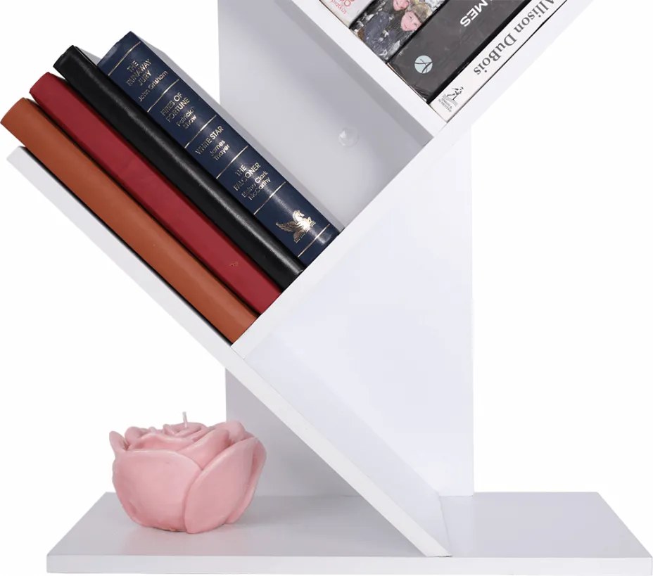 Könyvespolc, fehér, BAKI NEW TYP 2