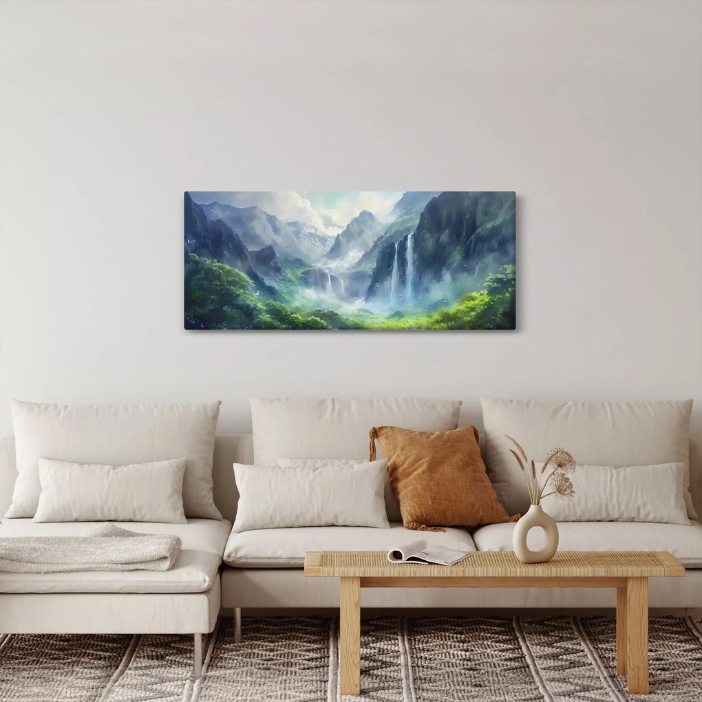 Kép - Vízesések völgye (120x50 cm)
