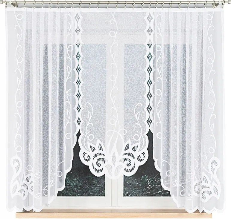 Jacquard függöny békák számára Ewelina 300x160 fehér