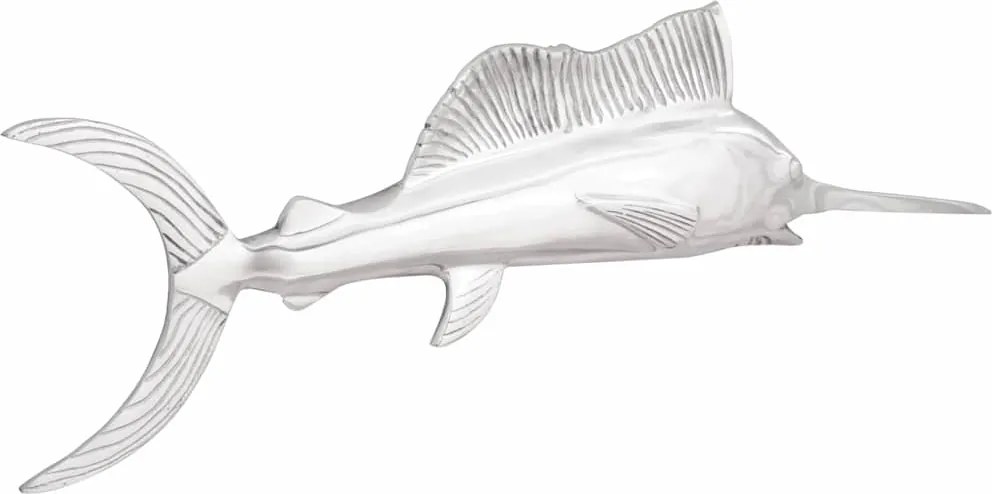 vidaXL Szobor Ezüst 91 x 8 x 26 cm Alumínium